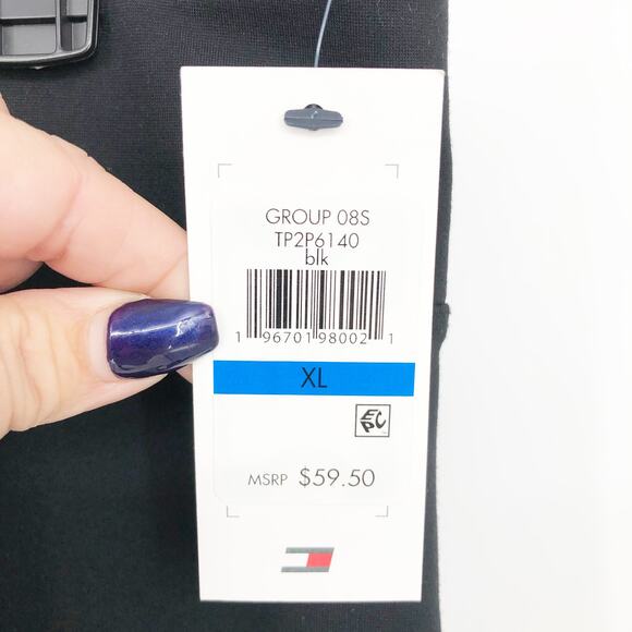 TOMMY HILFIGER SPORT Womens Athletic Leggings US XL Black High-Rise NWT - Picture 10 of 12